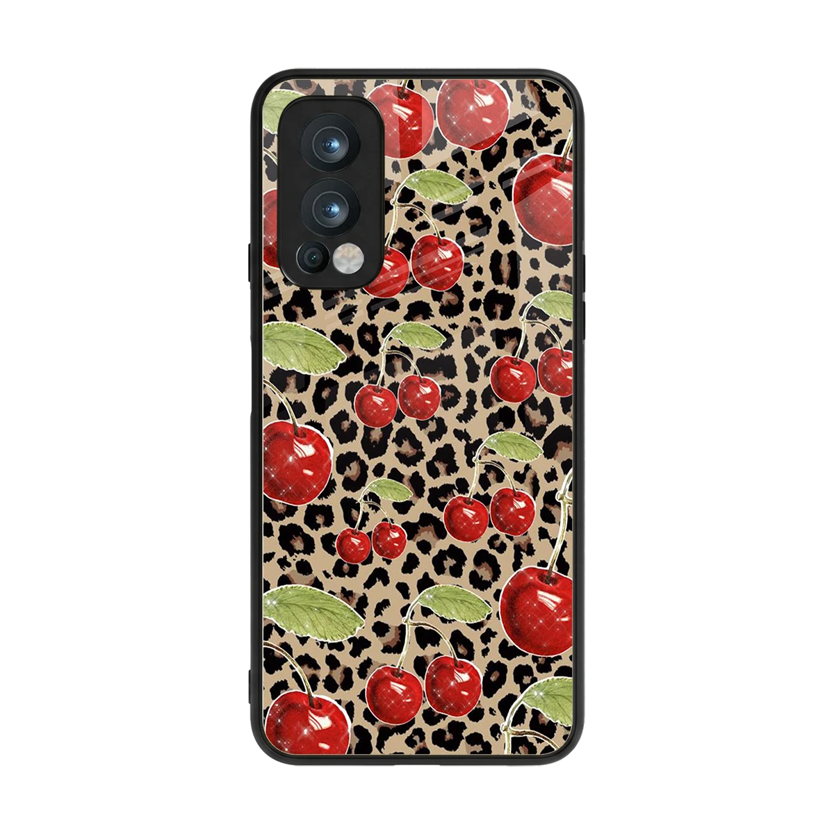 Wild Cherries back phone cover | glass case for oneplus nord 2