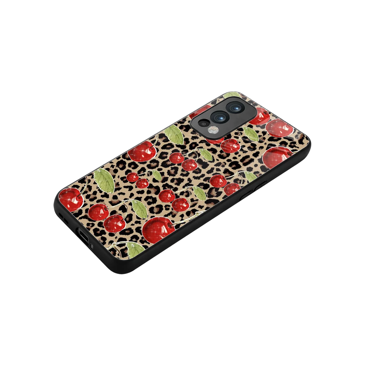 Wild Cherries stylish phone case for oneplus nord 2 | glossy glass and slim fit
