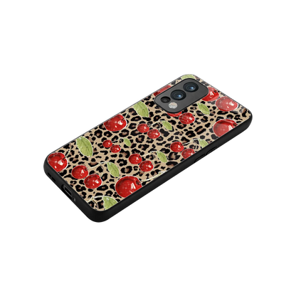 Wild Cherries stylish phone case for oneplus nord 2 | glossy glass and slim fit