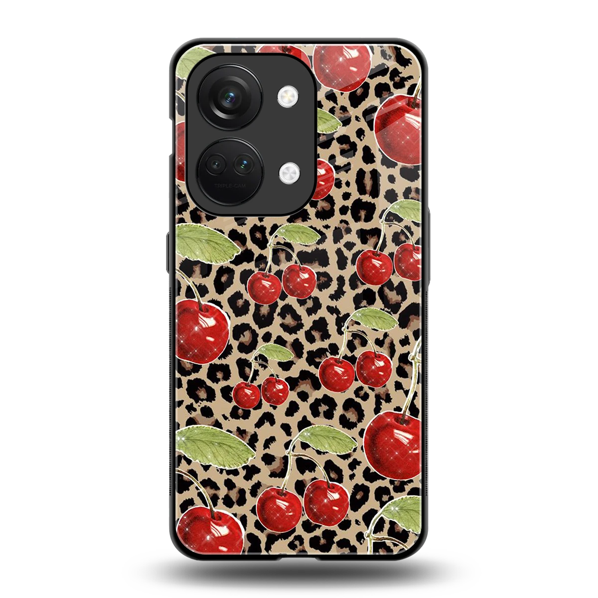 Wild Cherries back phone cover | glass case for oneplus nord 3