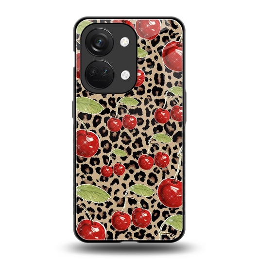 Wild Cherries back phone cover | glass case for oneplus nord 3