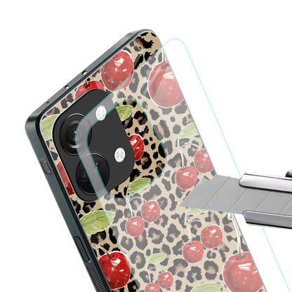 Wild Cherries stylish phone case for oneplus nord 3 | glossy glass and slim fit