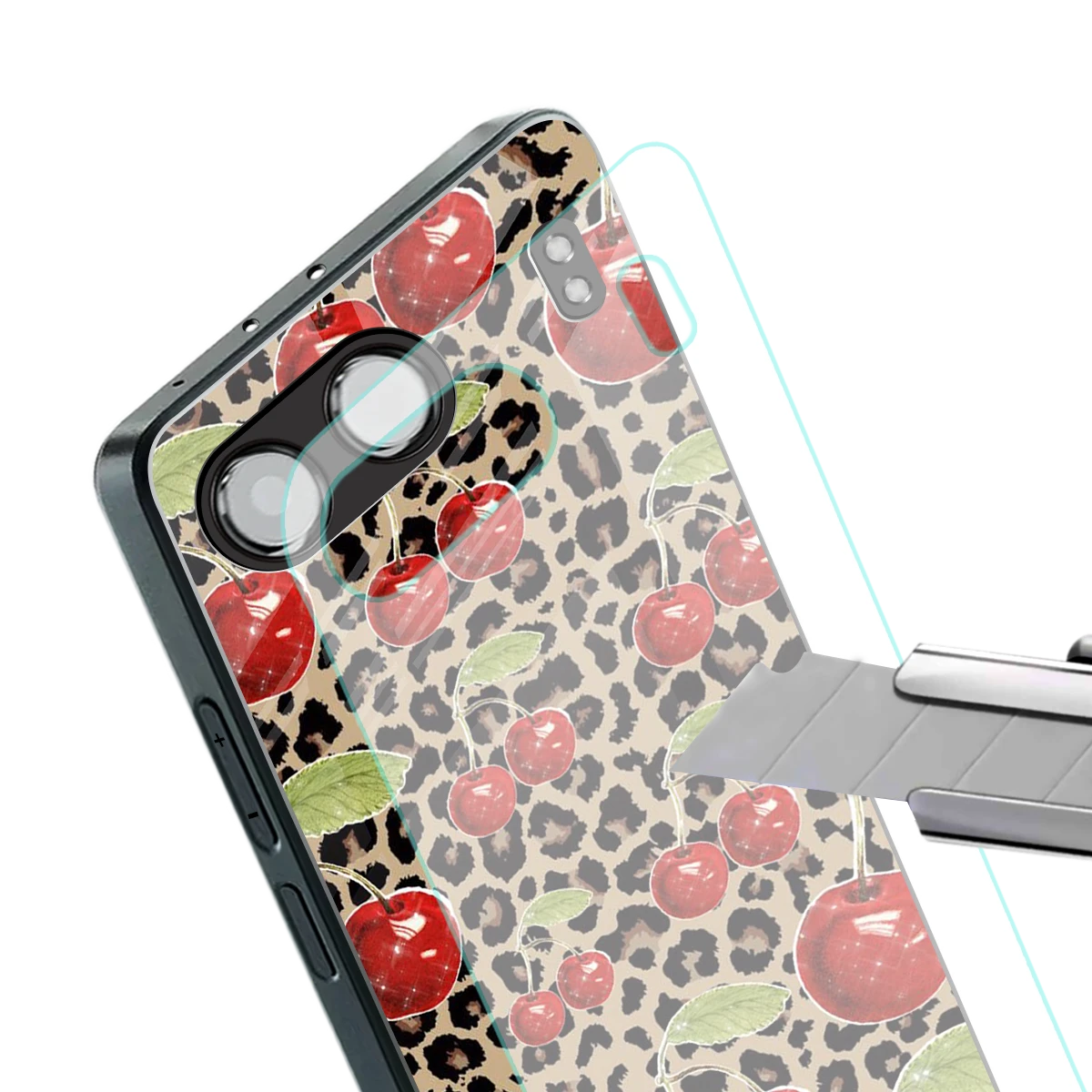 Wild Cherries stylish phone case for oneplus nord 4 | glossy glass and slim fit