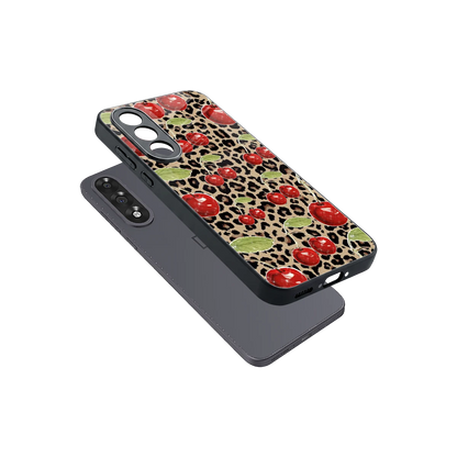 Wild Cherries sleek oneplus nord 5 cover with tempered glass back and TPU edges