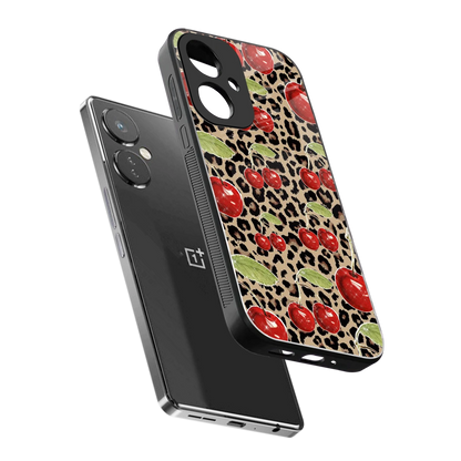 Wild Cherries sleek oneplus nord ce 3 cover with tempered glass back and TPU edges