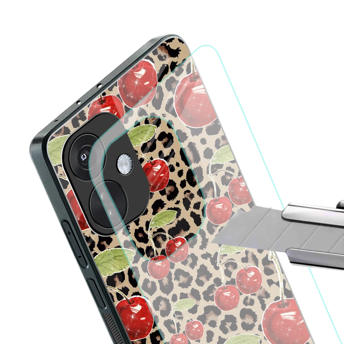 Wild Cherries stylish phone case for oneplus nord ce 3 | glossy glass and slim fit