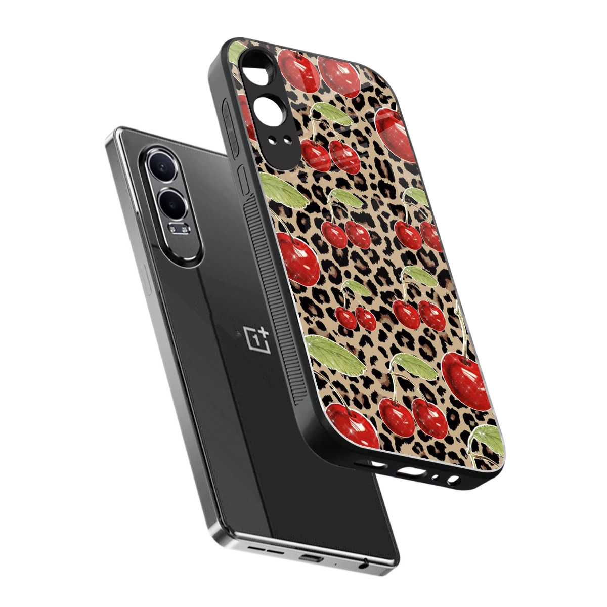 Wild Cherries sleek oneplus nord ce 4 lite cover with tempered glass back and TPU edges