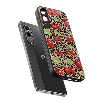 Wild Cherries sleek oneplus nord ce 4 lite cover with tempered glass back and TPU edges