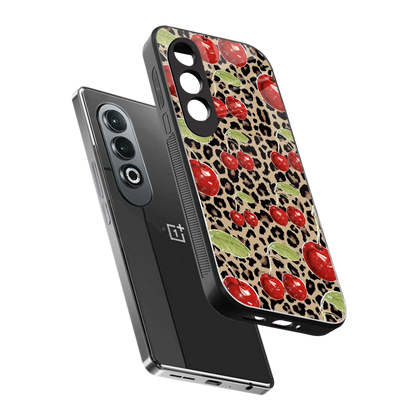 Wild Cherries sleek oneplus nord ce 4 cover with tempered glass back and TPU edges