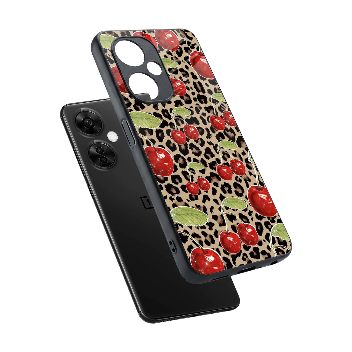 Wild Cherries sleek oneplus nord ce 3 lite cover with tempered glass back and TPU edges