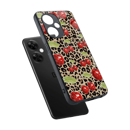 Wild Cherries sleek oneplus nord ce 3 lite cover with tempered glass back and TPU edges