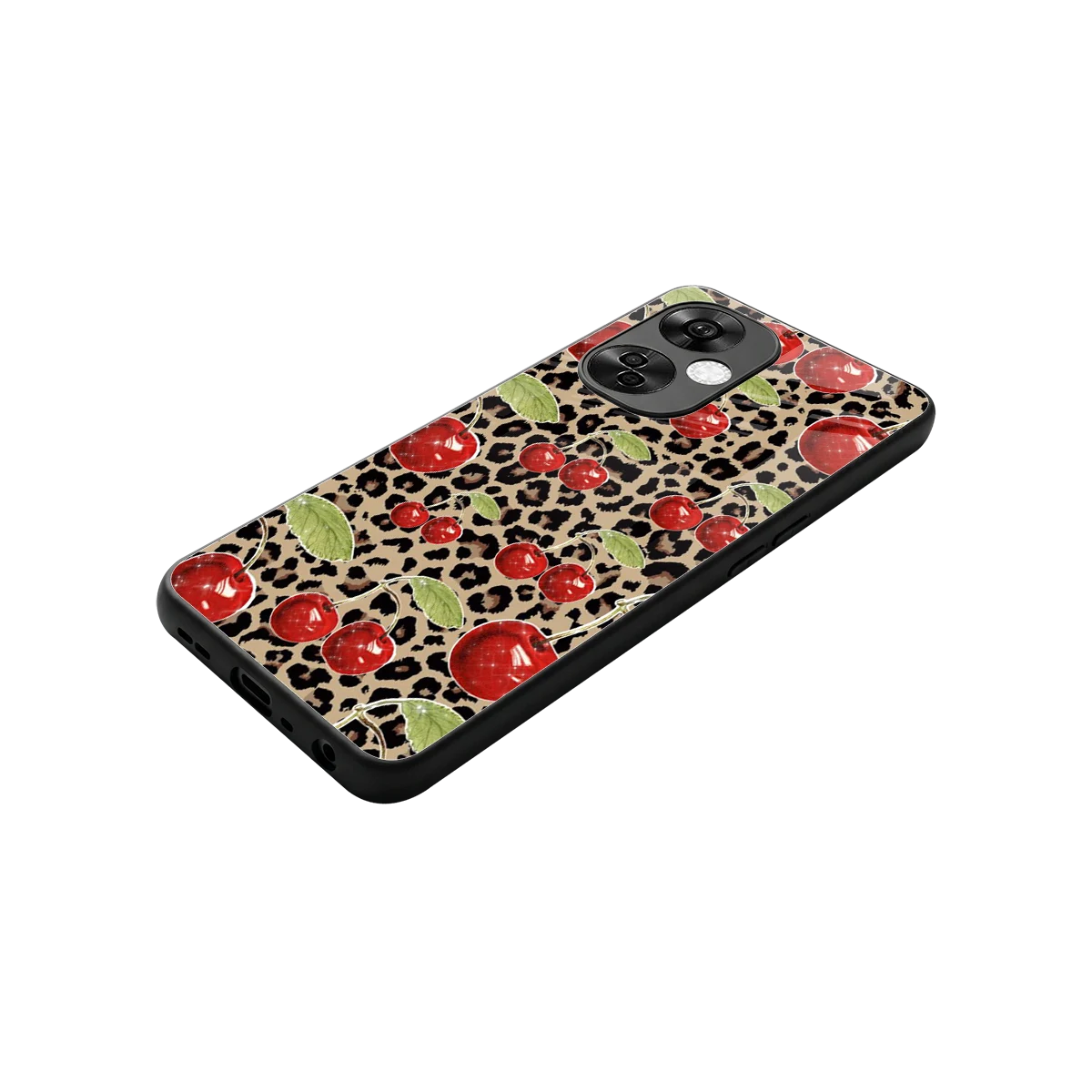 Wild Cherries stylish phone case for oneplus nord ce 3 lite | glossy glass and slim fit