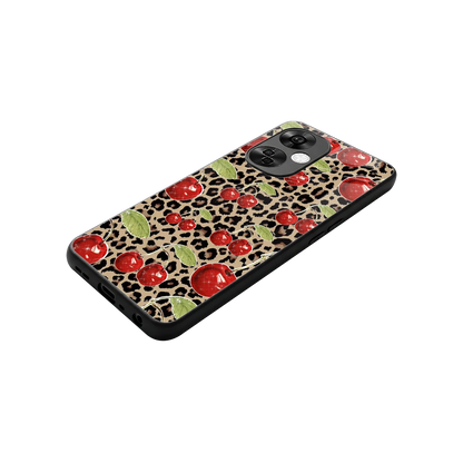 Wild Cherries stylish phone case for oneplus nord ce 3 lite | glossy glass and slim fit