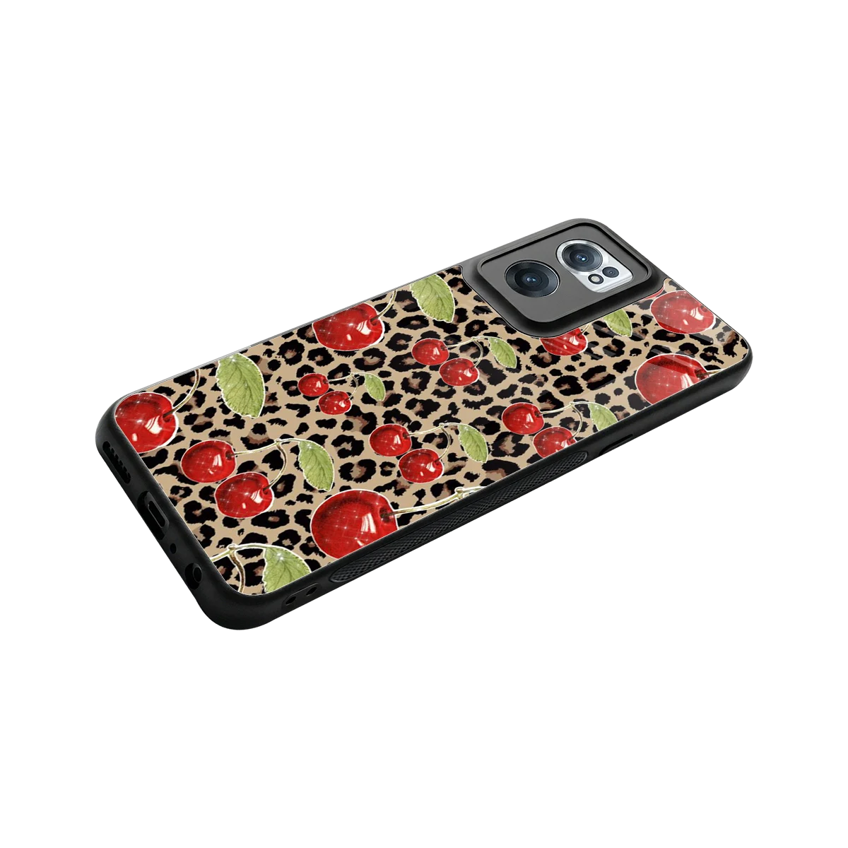 Wild Cherries stylish phone case for oneplus nord ce 2 | glossy glass and slim fit