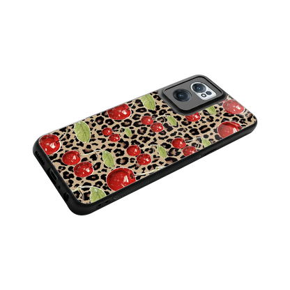 Wild Cherries stylish phone case for oneplus nord ce 2 | glossy glass and slim fit