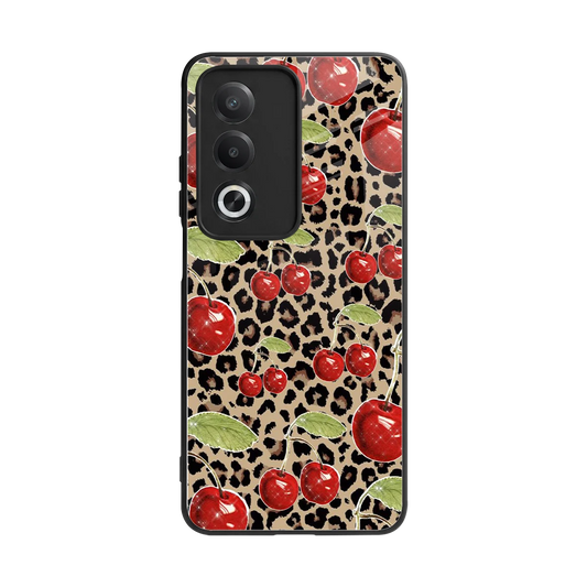 Wild Cherries back phone cover | glass case for oppo a3 pro