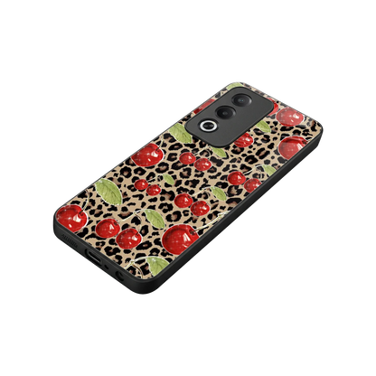 Wild Cherries stylish phone case for oppo a3 pro | glossy glass and slim fit