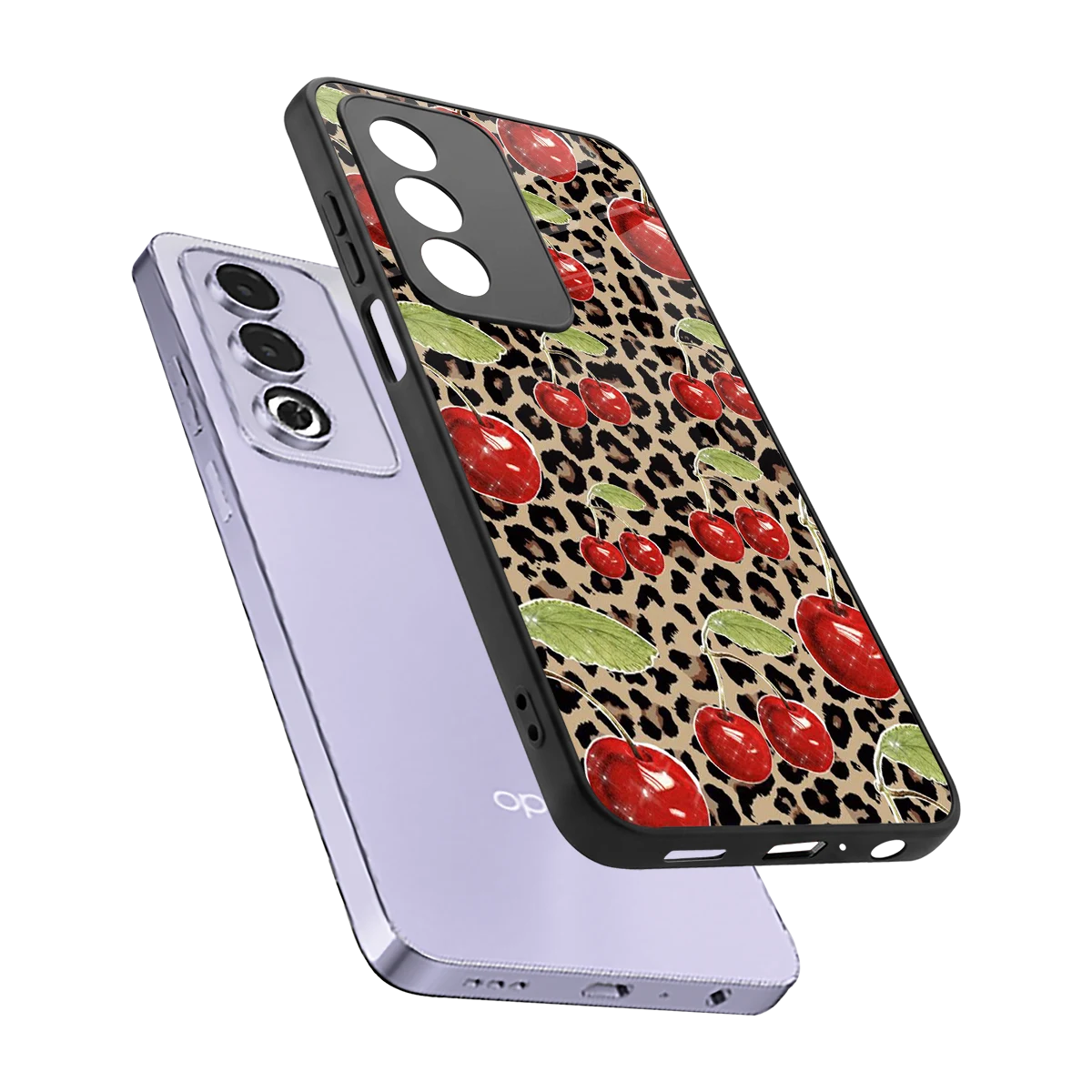 Wild Cherries sleek oppo a3 pro cover with tempered glass back and TPU edges