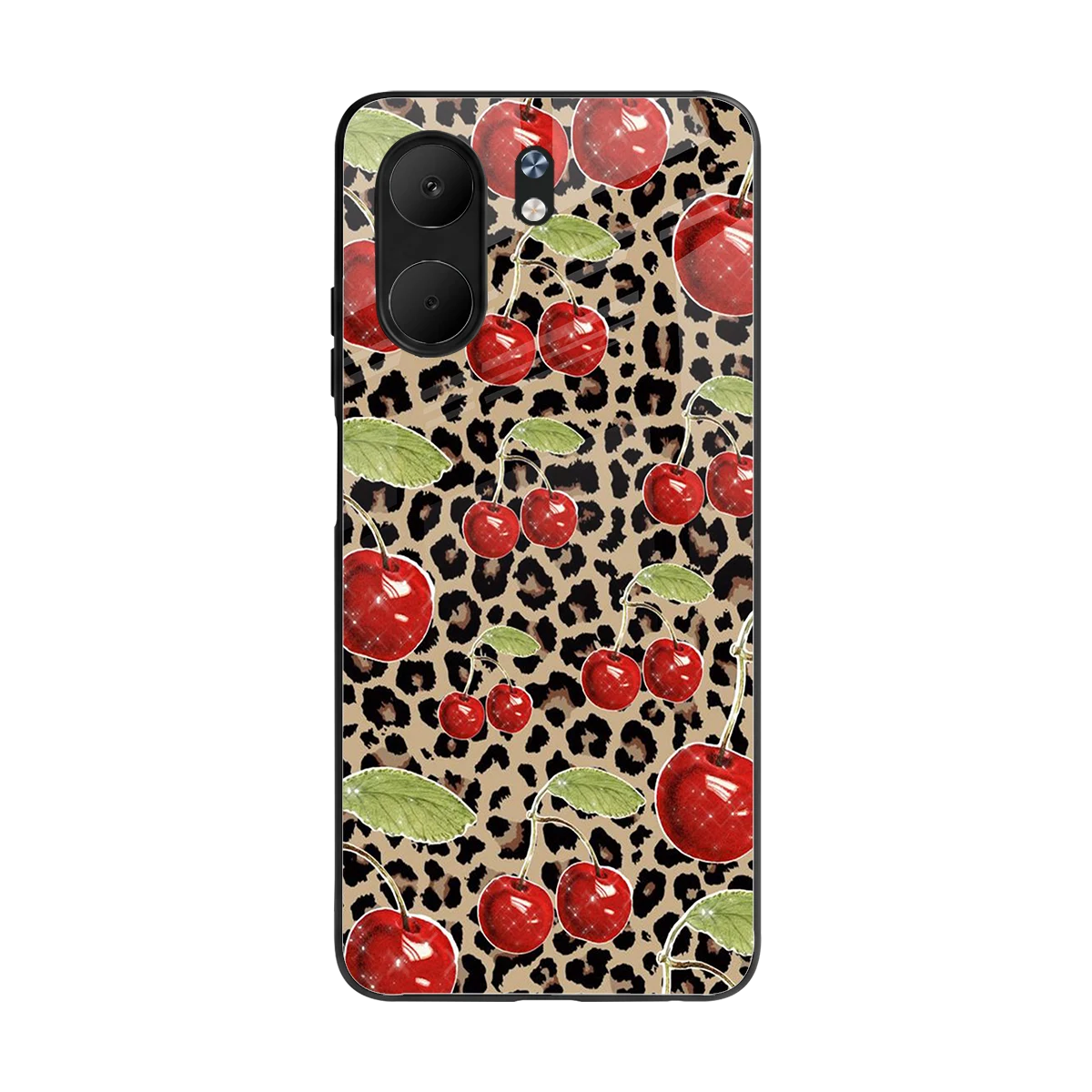 Wild Cherries back phone cover | glass case for oppo a5x 5g