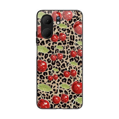 Wild Cherries back phone cover | glass case for oppo a5x 5g