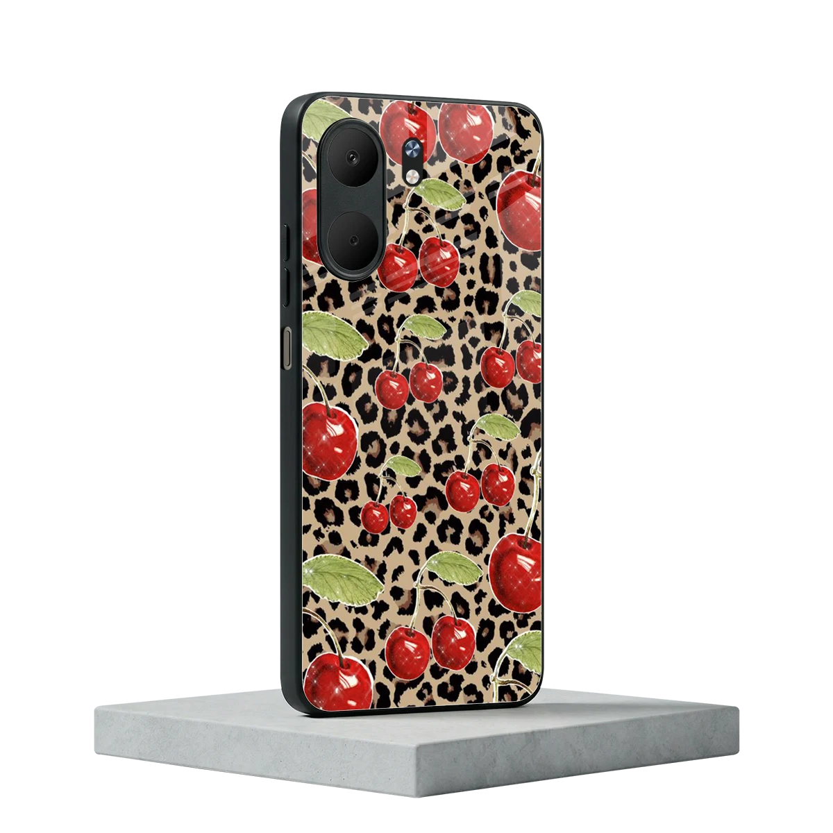 Wild Cherries oppo a5x 5g mobile cover | shockproof glass phone case
