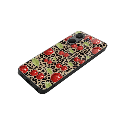 Wild Cherries stylish phone case for oppo a5x 5g | glossy glass and slim fit