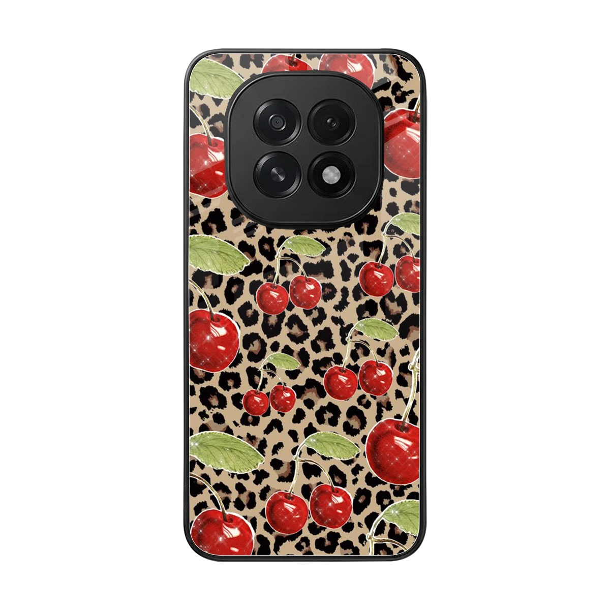 Wild Cherries back phone cover | glass case for oppo f29 5g