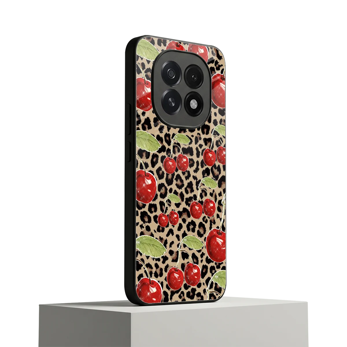 Wild Cherries oppo f29 5g mobile cover | shockproof glass phone case