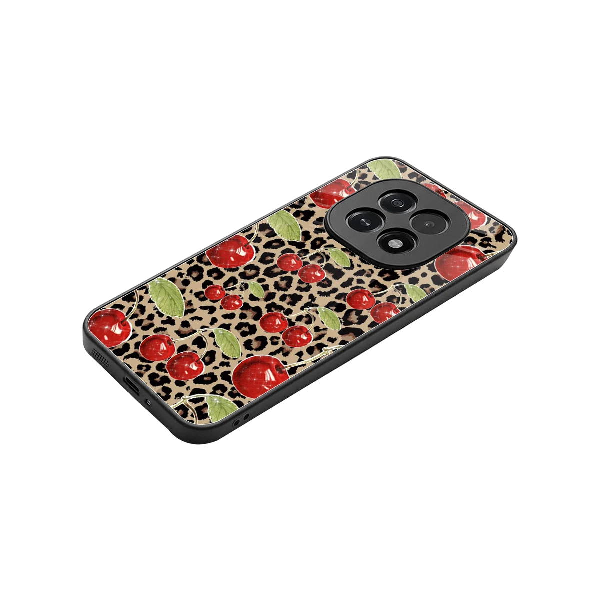 Wild Cherries stylish phone case for oppo f29 5g | glossy glass and slim fit