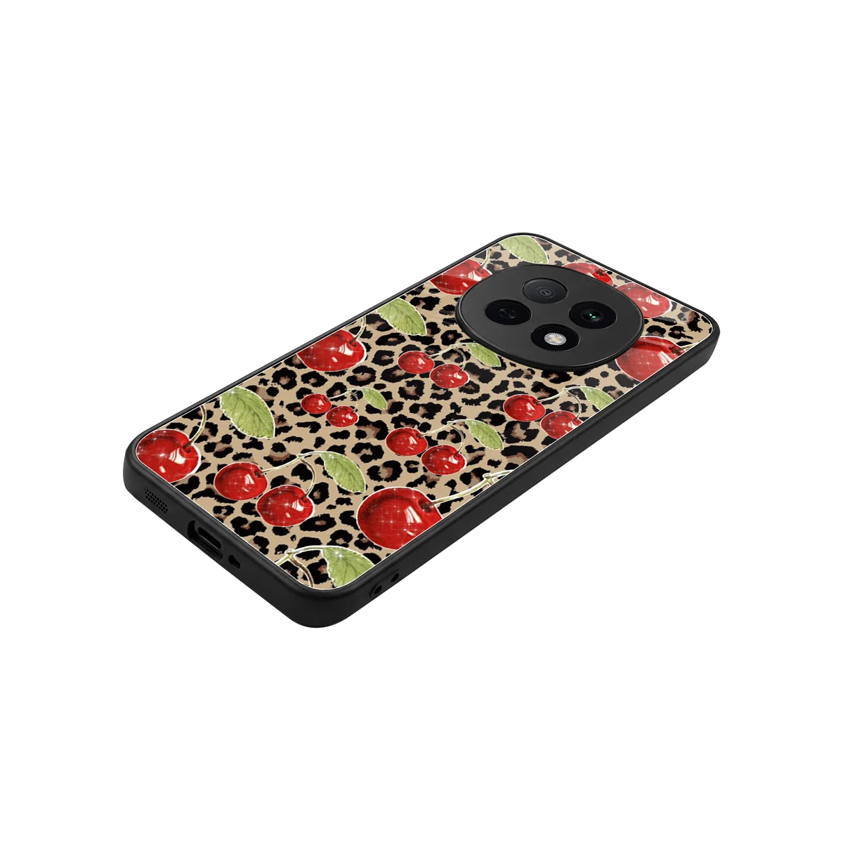 Wild Cherries stylish phone case for oppo f29 pro 5g | glossy glass and slim fit