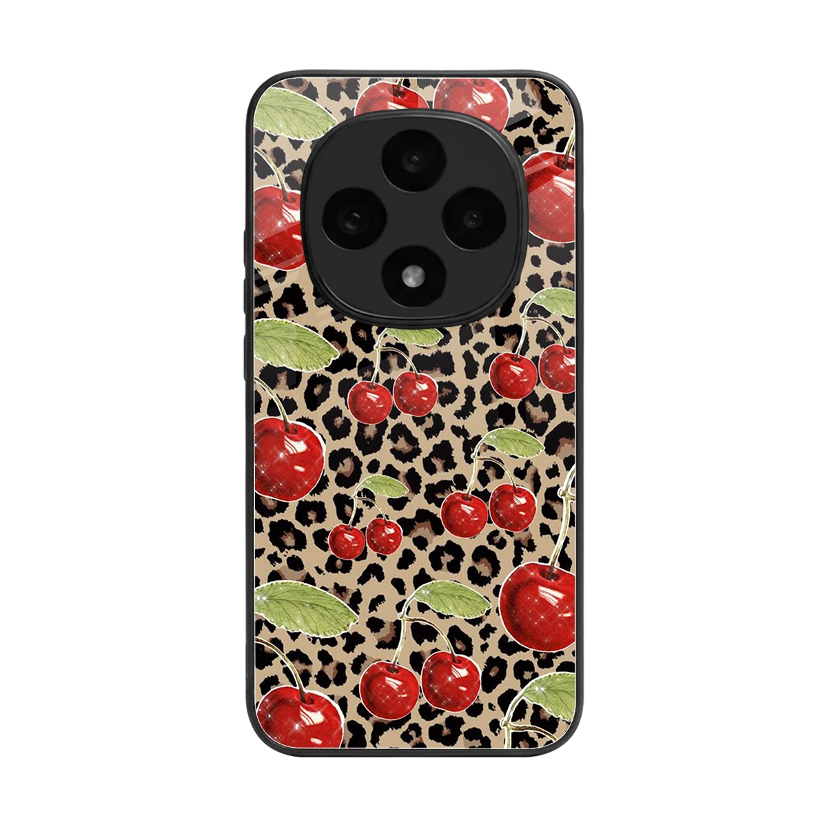 Wild Cherries back phone cover | glass case for oppo f31 pro 5g
