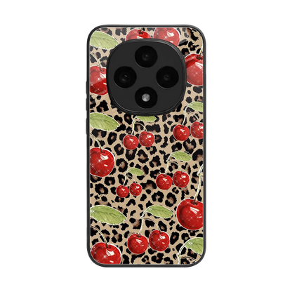 Wild Cherries back phone cover | glass case for oppo f31 pro 5g