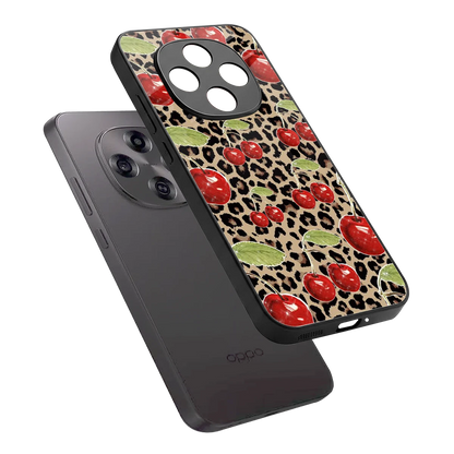 Wild Cherries sleek oppo f31 pro 5g cover with tempered glass back and TPU edges