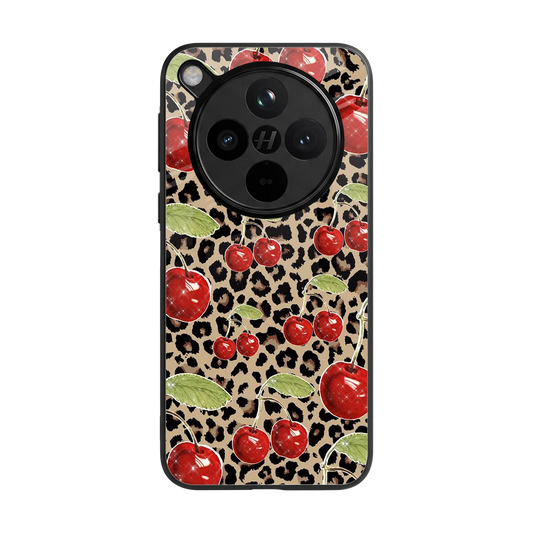Wild Cherries back phone cover | glass case for oppo find x8