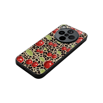 Wild Cherries stylish phone case for oppo find x8 | glossy glass and slim fit