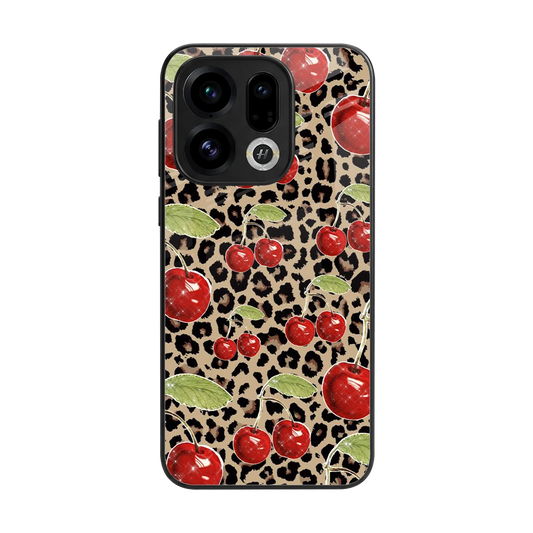 Wild Cherries back phone cover | glass case for oppo find x9