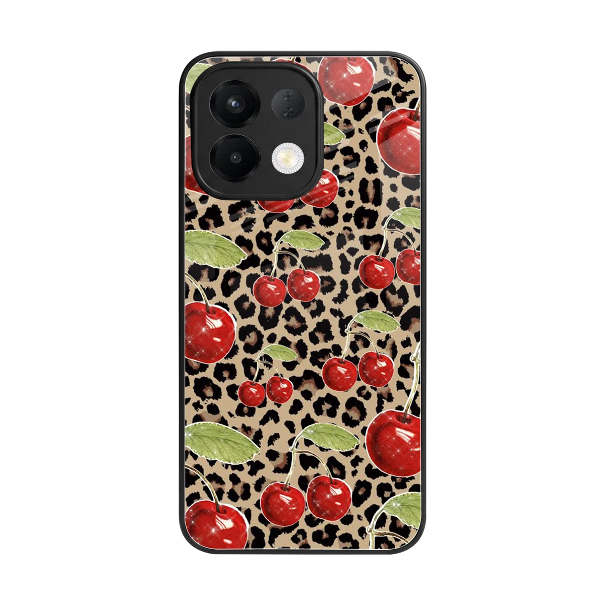Wild Cherries back phone cover | glass case for oppo k13 5g