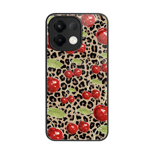 Wild Cherries back phone cover | glass case for oppo k13 5g