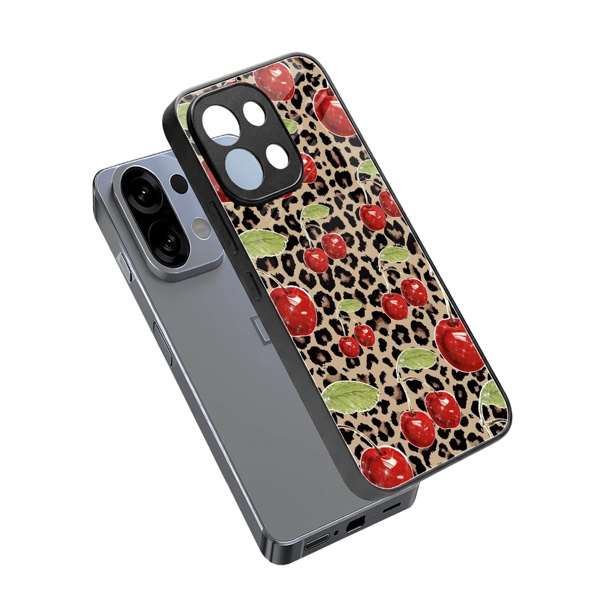 Wild Cherries sleek oppo k13 5g cover with tempered glass back and TPU edges