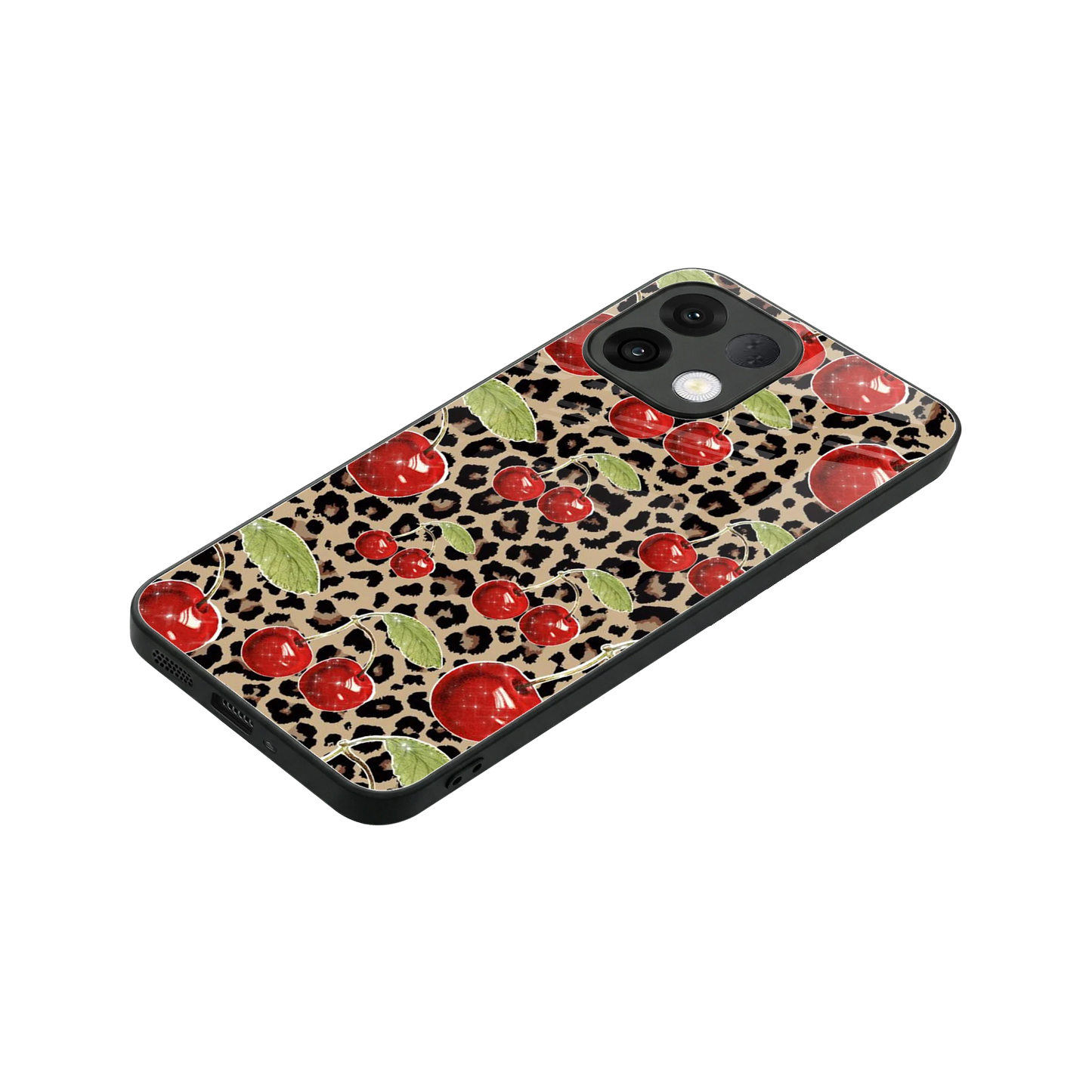 Wild Cherries stylish phone case for oppo k13 5g | glossy glass and slim fit