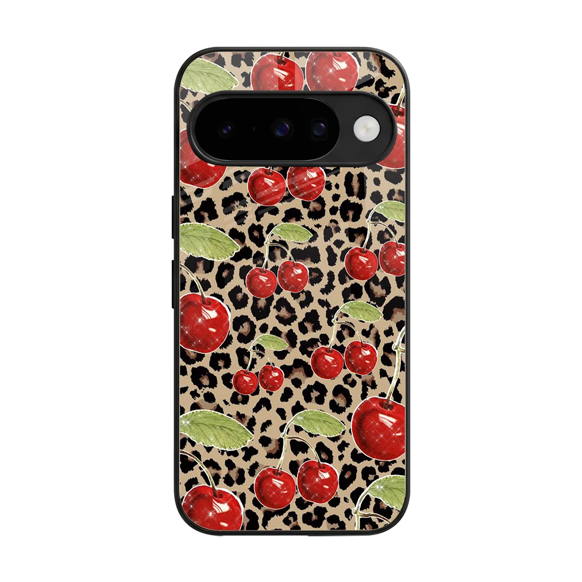 Wild Cherries back phone cover | glass case for google pixel 10