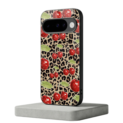 Wild Cherries google pixel 10 mobile cover | shockproof glass phone case