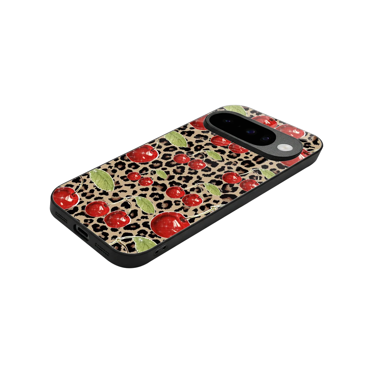 Wild Cherries stylish phone case for google pixel 10 | glossy glass and slim fit