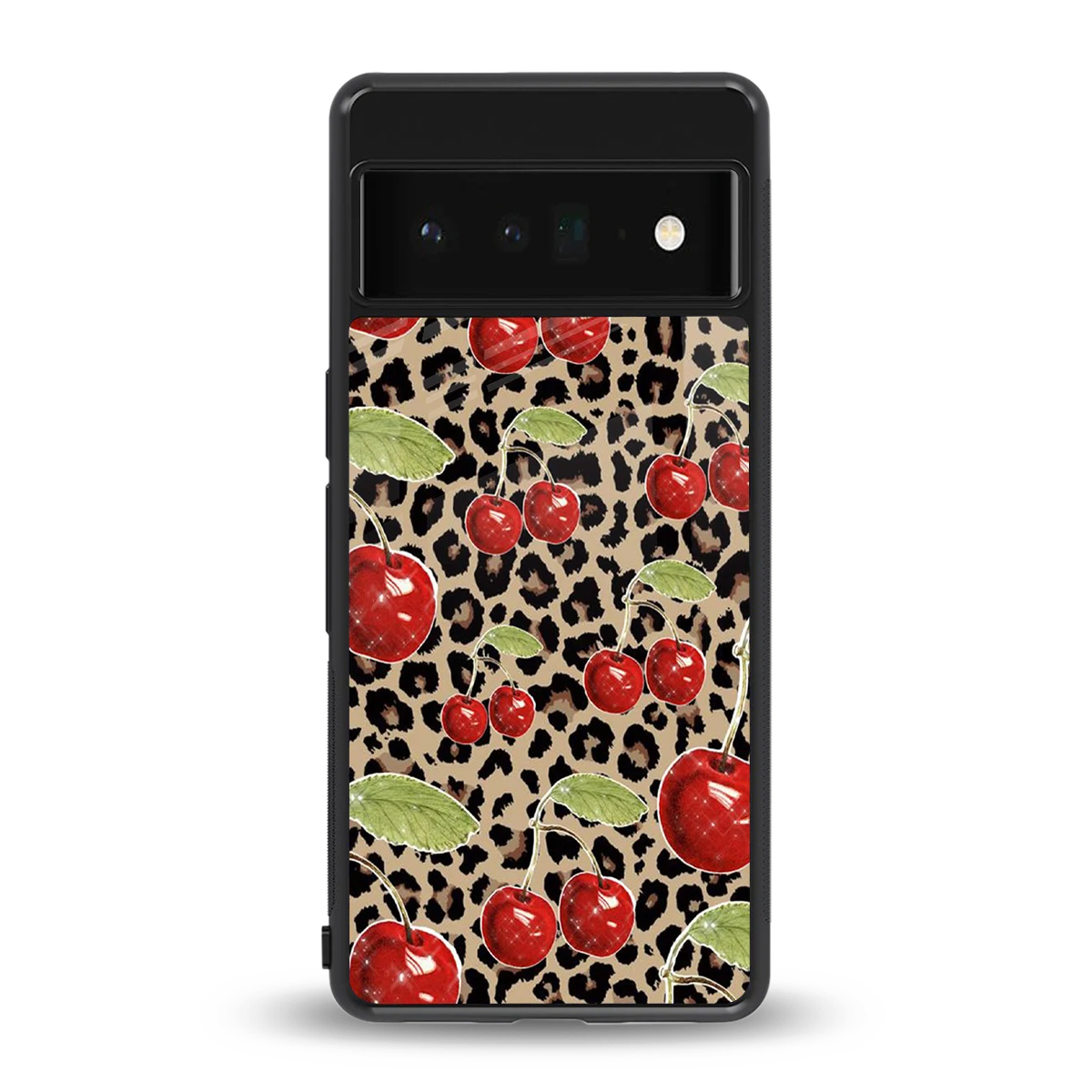 Wild Cherries back phone cover | glass case for google pixel 6 pro