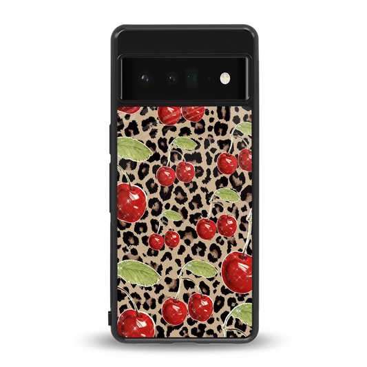 Wild Cherries back phone cover | glass case for google pixel 6 pro