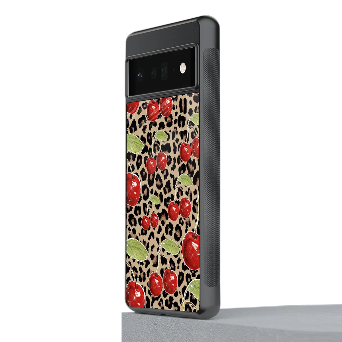 Wild Cherries stylish phone case for google pixel 6 pro | glossy glass and slim fit