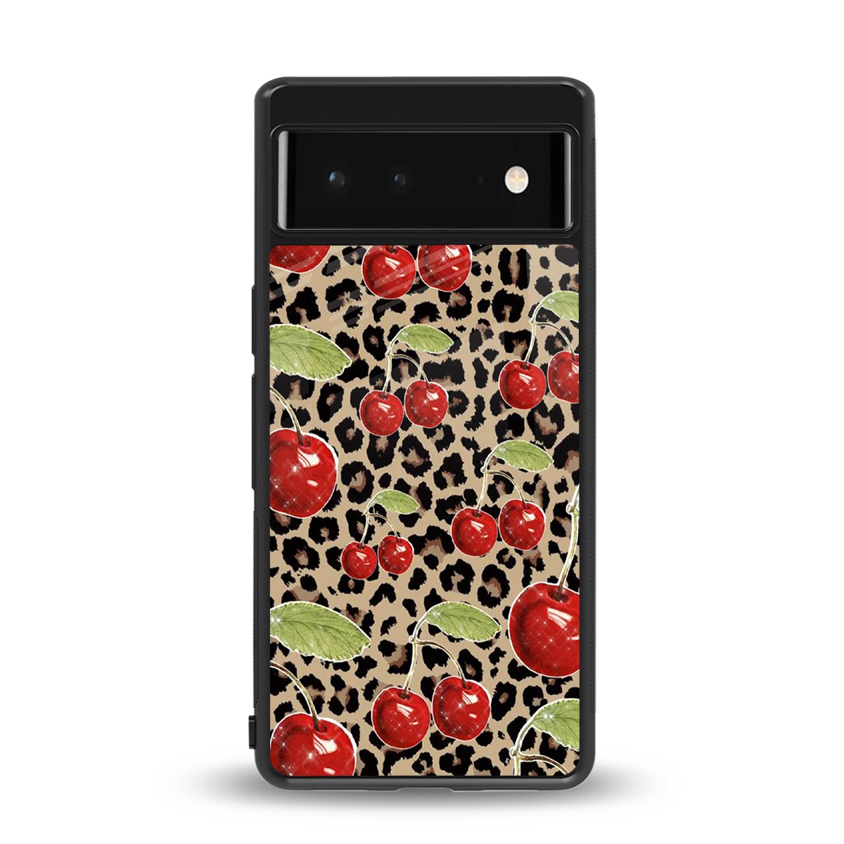 Wild Cherries back phone cover | glass case for google pixel 6a