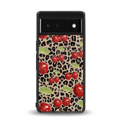 Wild Cherries back phone cover | glass case for google pixel 6a