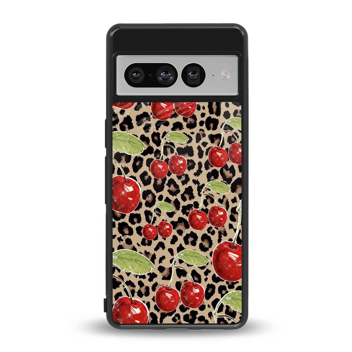 Wild Cherries back phone cover | glass case for google pixel 7 pro