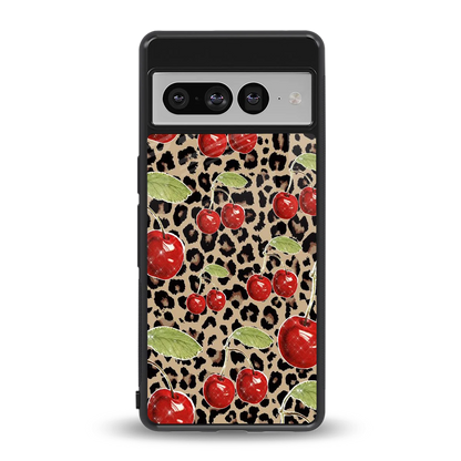 Wild Cherries back phone cover | glass case for google pixel 7 pro
